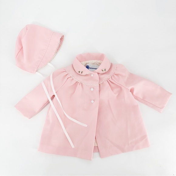 Vintage 70s/80s Toddler Girl Pink Spring Jacket by Outerworks Size 18 Months - Picture 1 of 7
